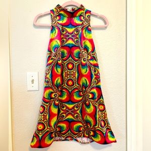 Psychedelic Velvet Charades Dress, Costume